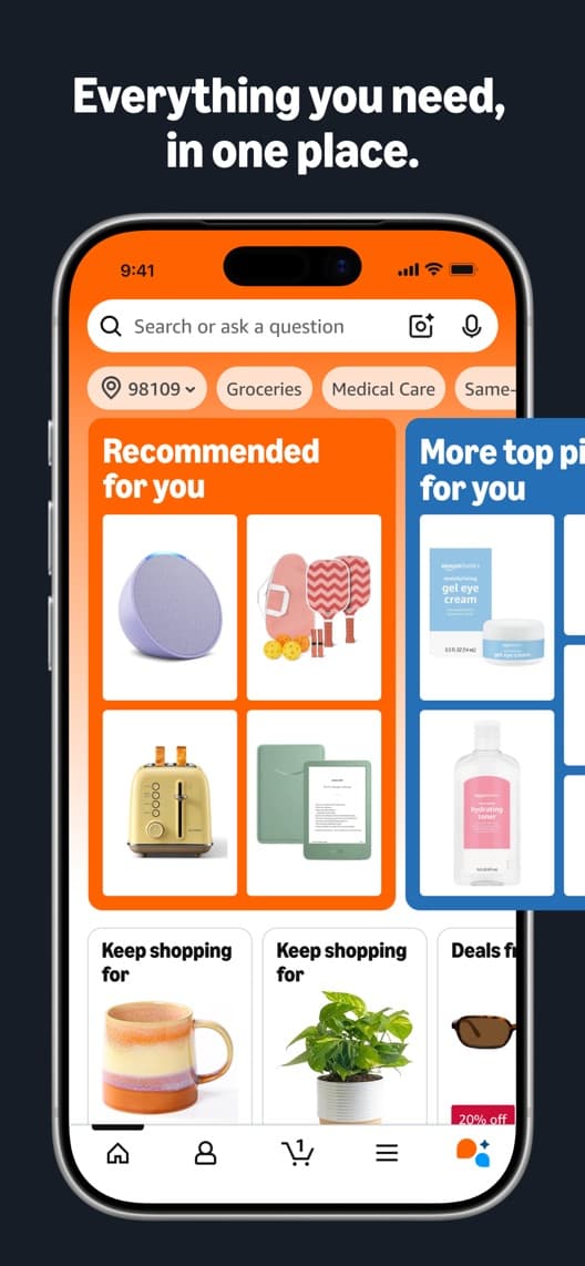 Amazon Shopping first US iPhone App Store listing screenshot