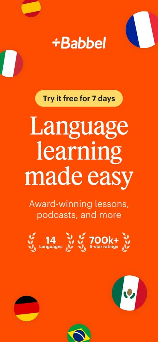 Babbel first US iPhone App Store listing screenshot