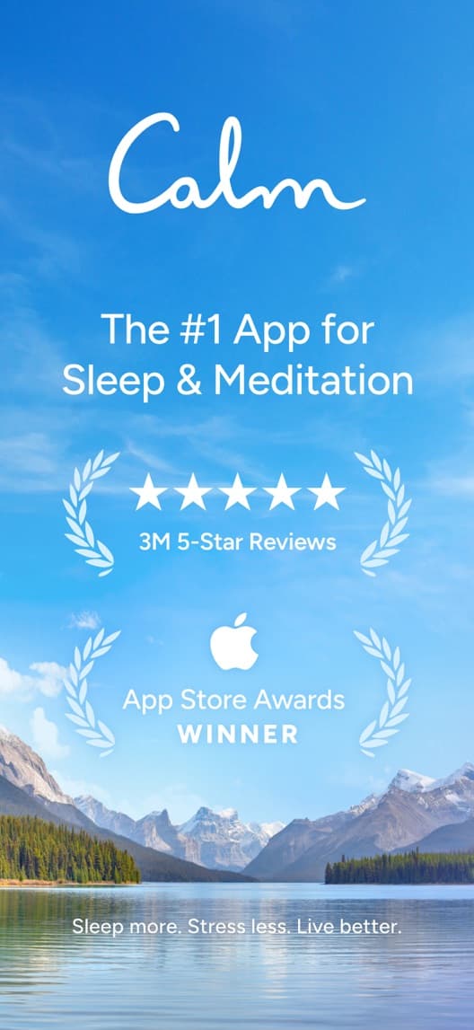 Calm first US iPhone App Store listing screenshot