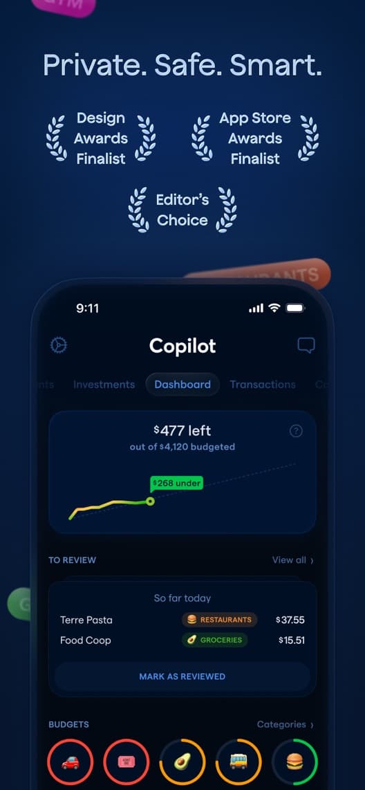 Copilot Money first US iPhone App Store listing screenshot