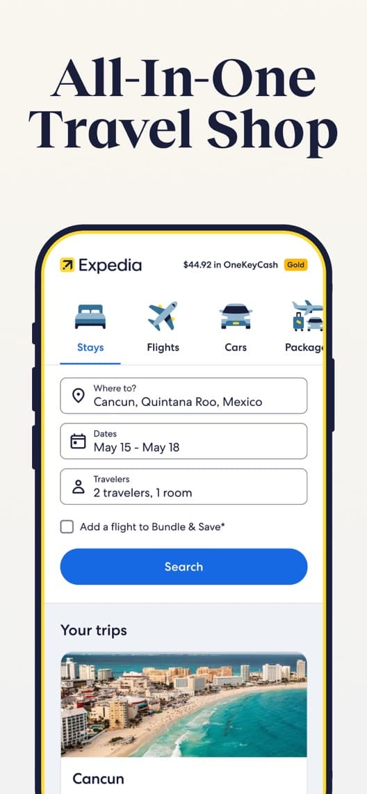 Expedia first US iPhone App Store listing screenshot