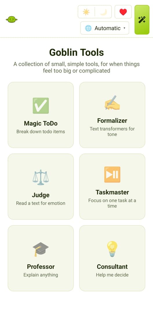 Goblin Tools first US iPhone App Store listing screenshot