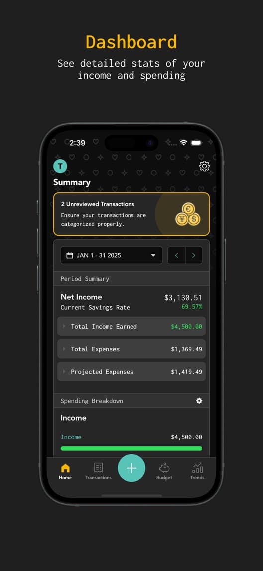 Lunch Money first US iPhone App Store listing screenshot