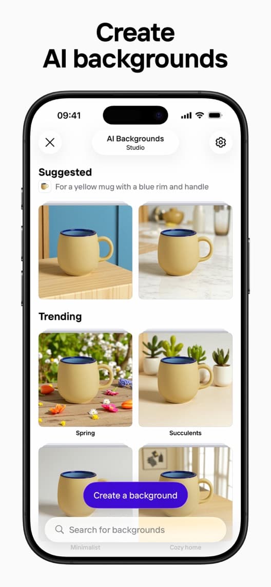 Photoroom first US iPhone App Store listing screenshot