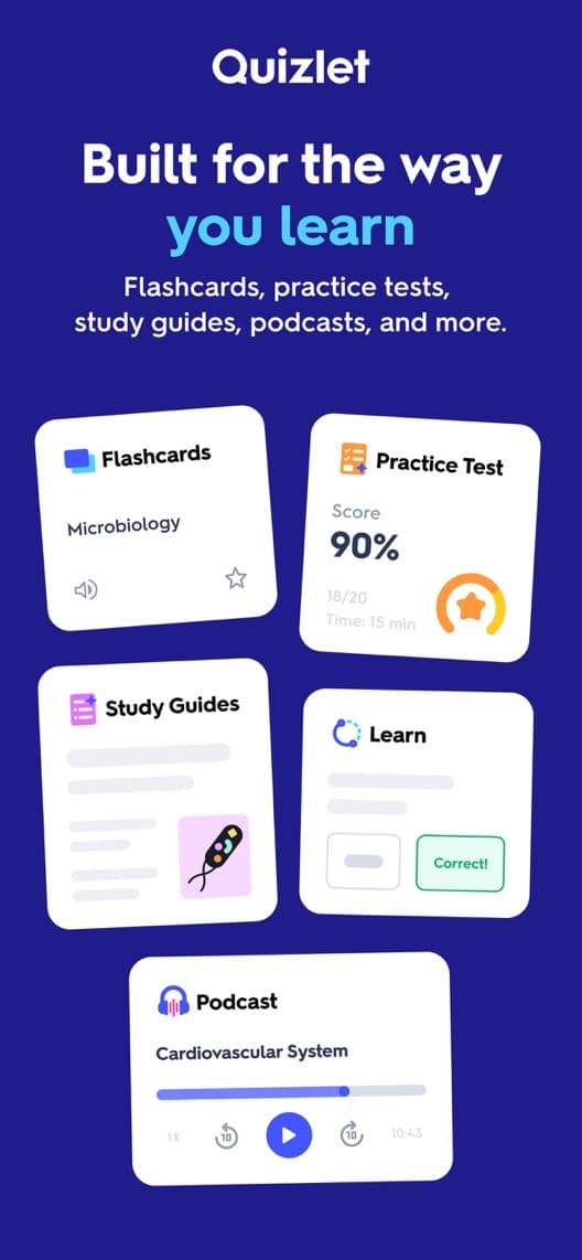 Quizlet first US iPhone App Store listing screenshot
