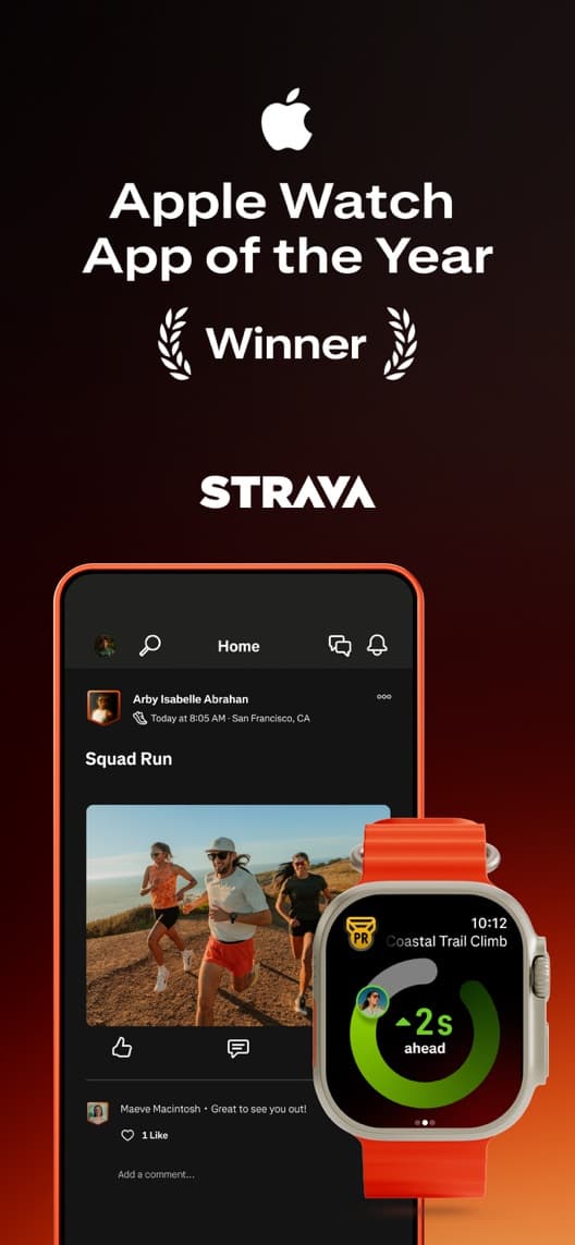Strava first US iPhone App Store listing screenshot