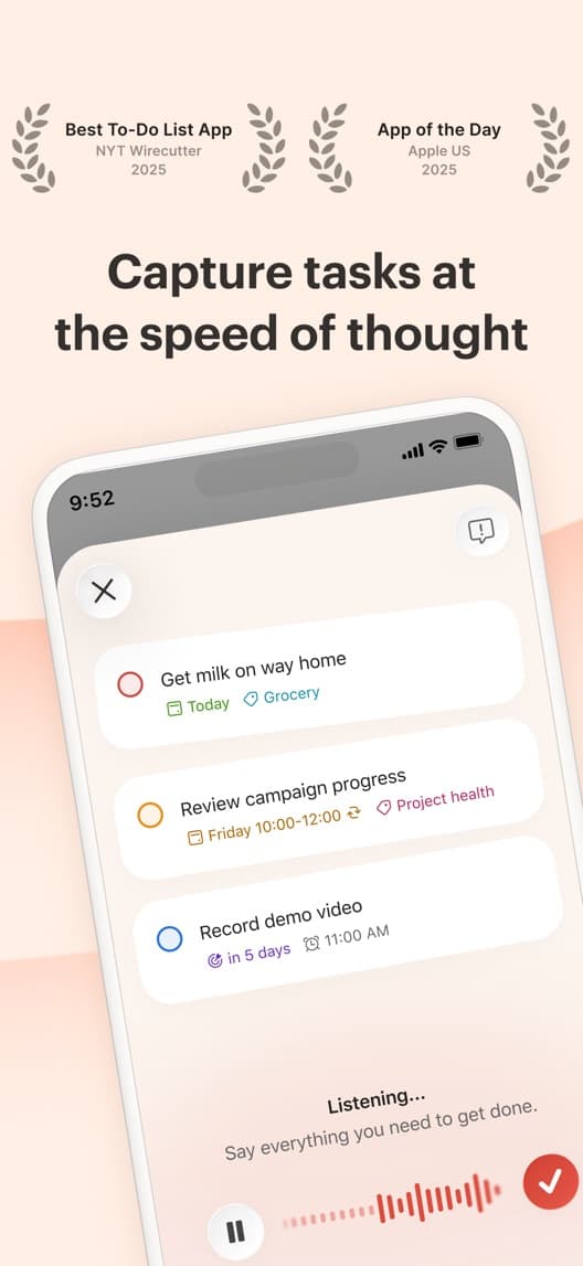 Todoist first US iPhone App Store listing screenshot